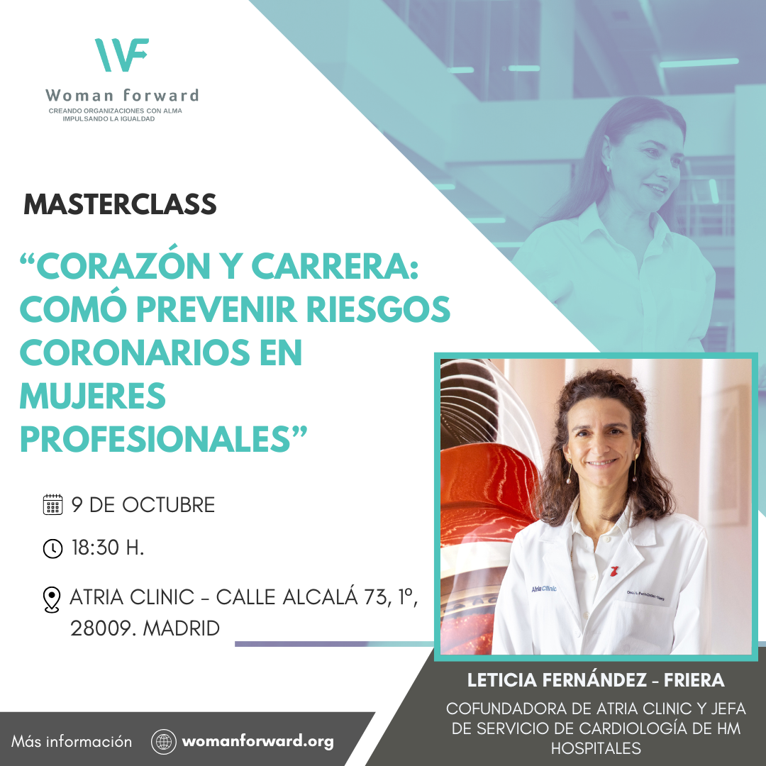 Masterclass prevención riesgos coronarios en mujeres profesionales – Madrid